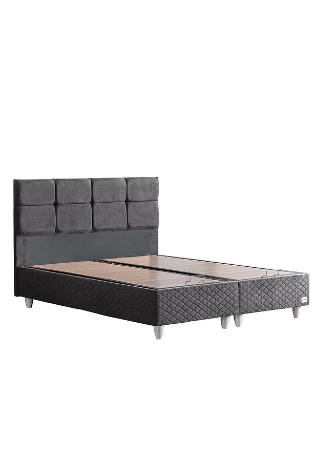 Baza, Gümüş Ikili Set, Tek Kişilik Baza Başlık - Antrasit - 5