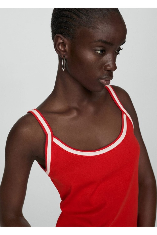 Combined Strapless Knitted Blouse - 5