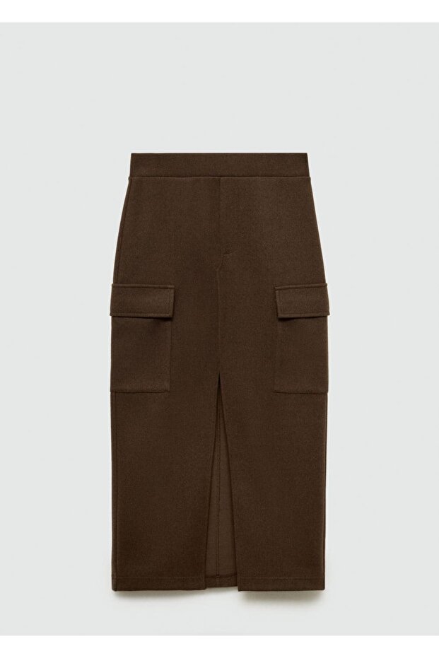 Yırtmaçlı kargo etek - 3