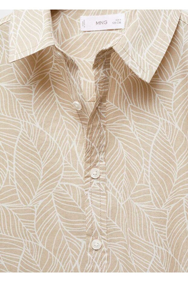 Düğmeli desenli gömlek - 4