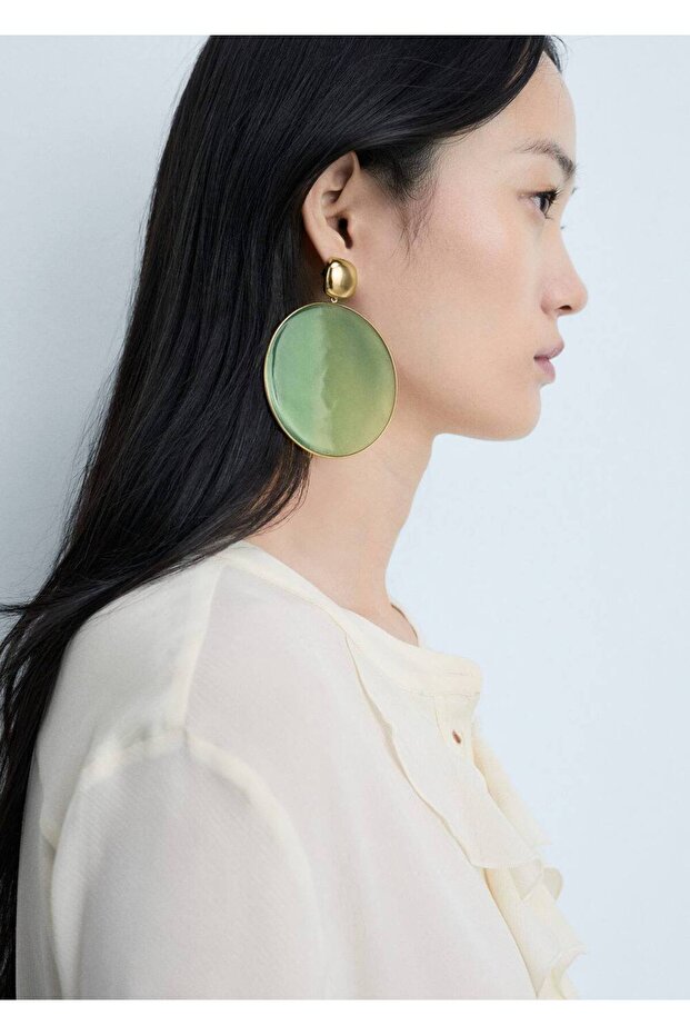 Maksi reçine yuvarlak küpe - 2