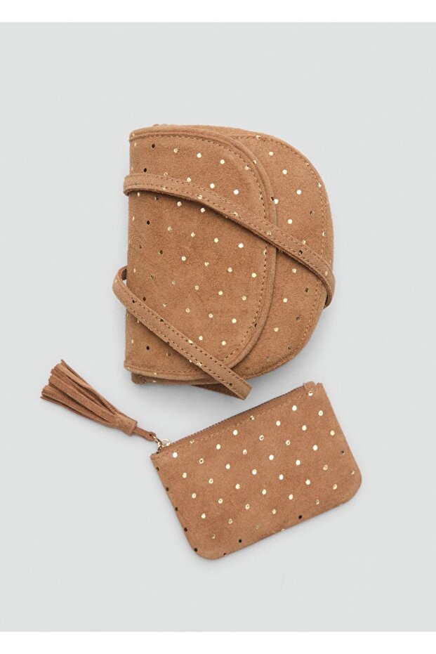 Çivili deri çanta - 5