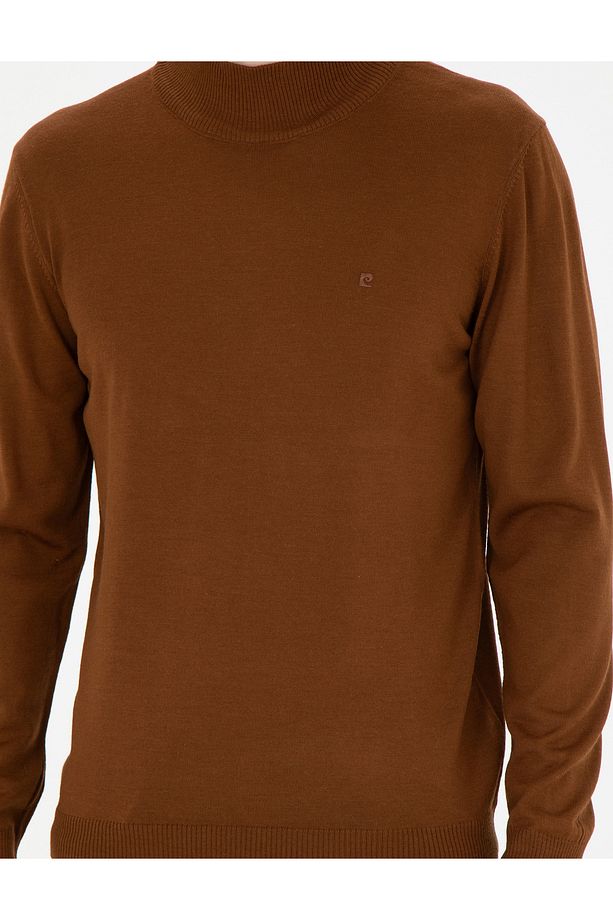 Taba Slim Fit Yarım Balıkçı Yaka Yün Karışımlı Basic Triko Kazak 50270055-VR099 - 6
