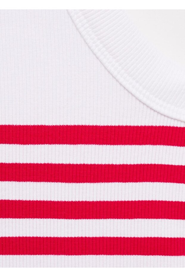 Çizgi desenli bluz - 6