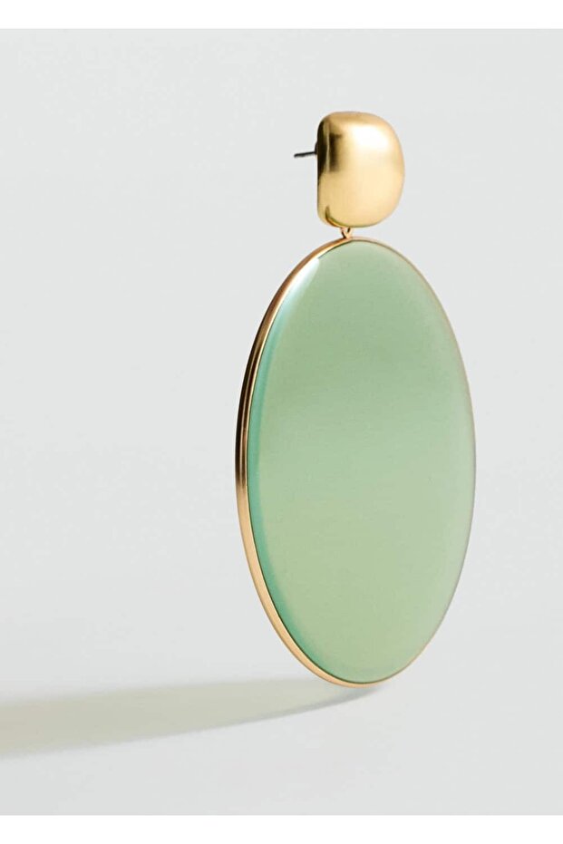 Maksi reçine yuvarlak küpe - 1