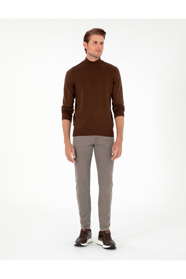 Beige Slim Fit Jean Trousers 50295873-Vr011