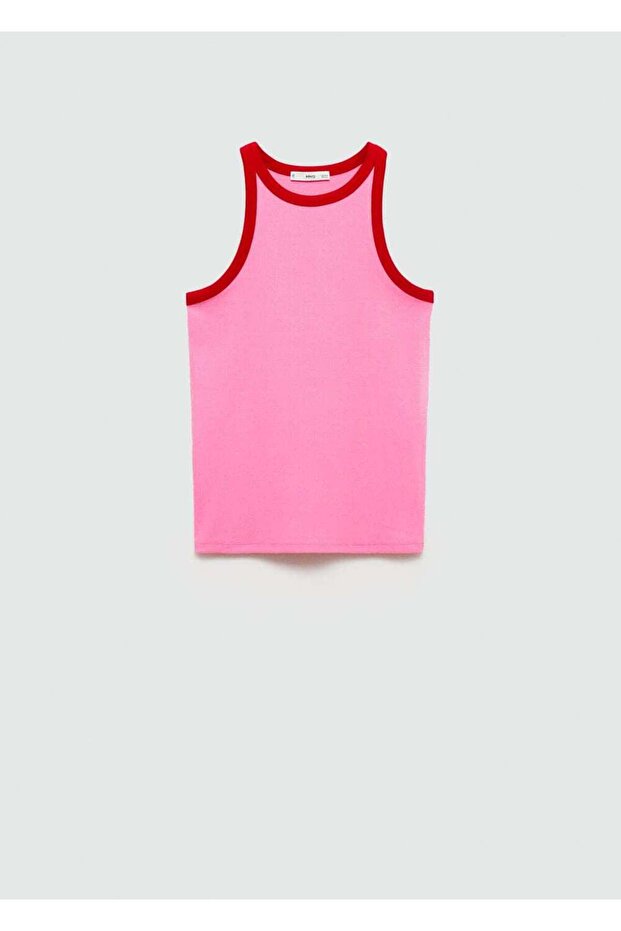 Kontrast süslemeli bluz - 3