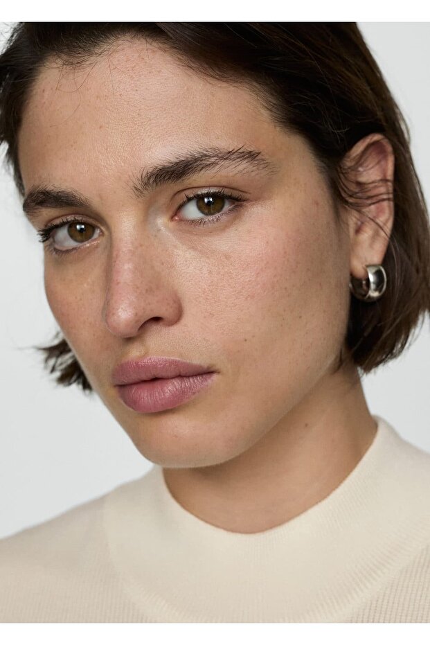 Perkins yakalı triko elbise - 5