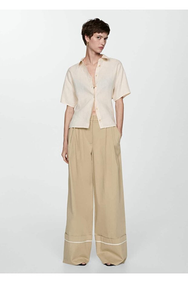 %100 keten gömlek - 2