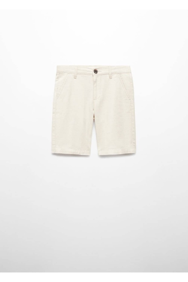 Keten chino bermuda şort - 1