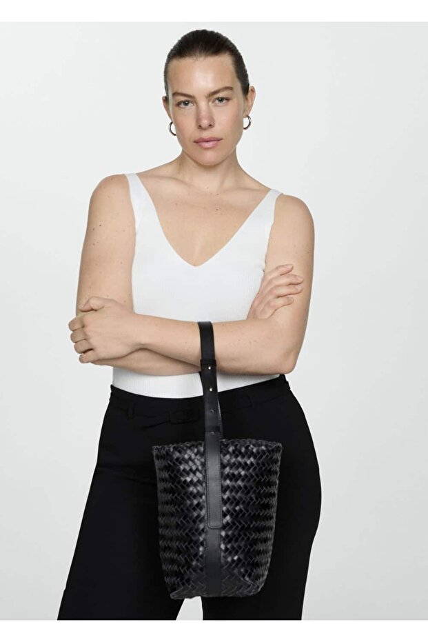 Askılı triko bluz - 5