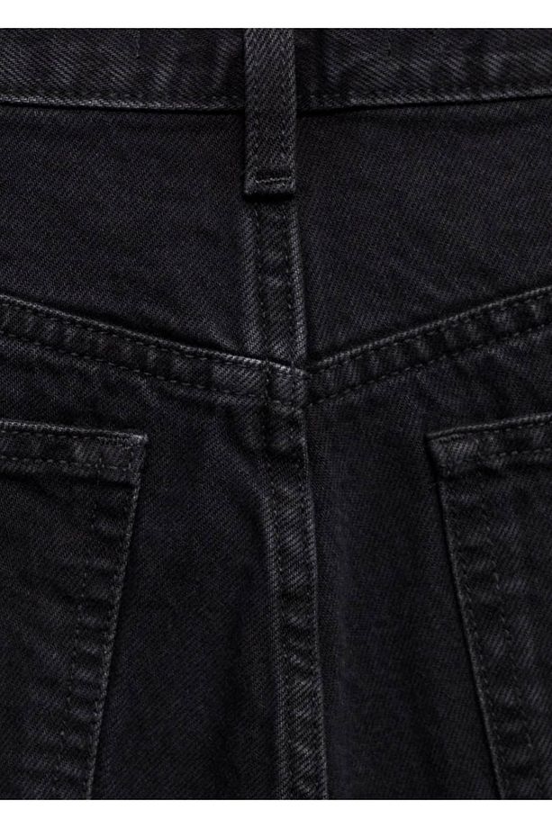 Yüksek belli denim şort - 6