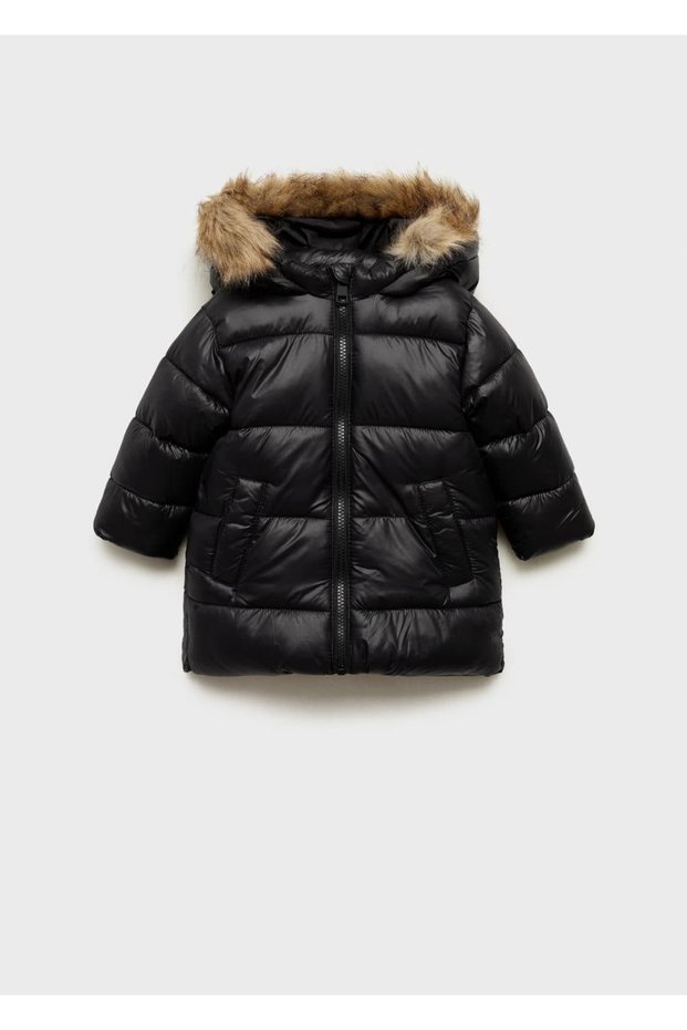 Hooded Faux Fur Quilted Anorak