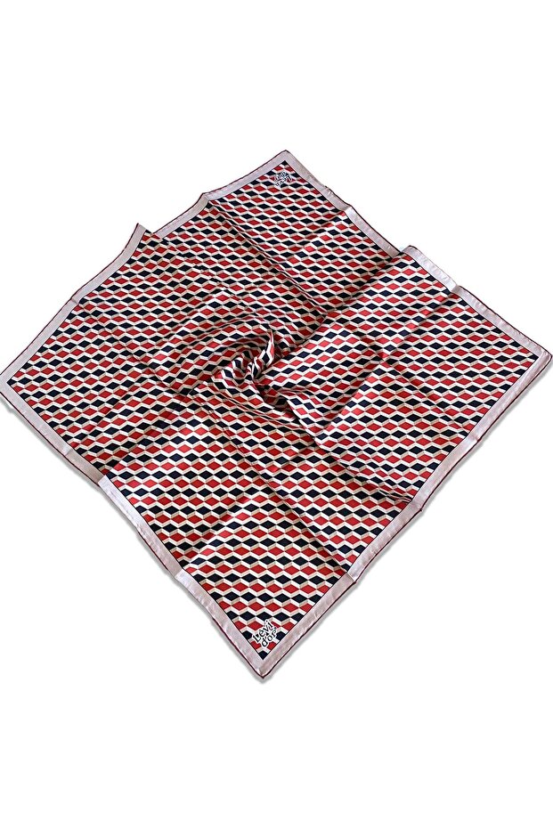 Tivil Silk Scarf 35116 Cream Mixed Pattern