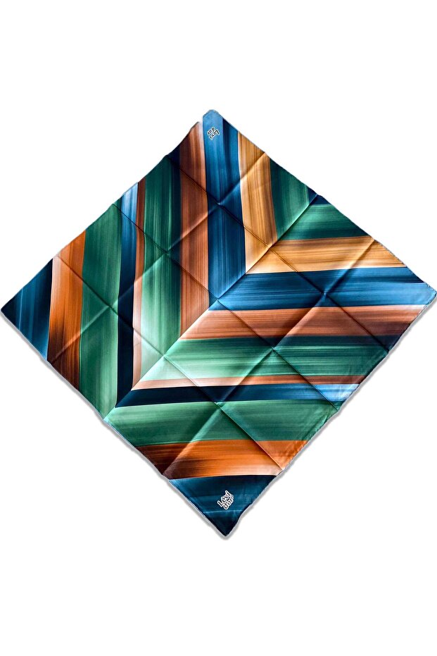 Tivil Silk Scarf 35064 Orange Mixed Pattern