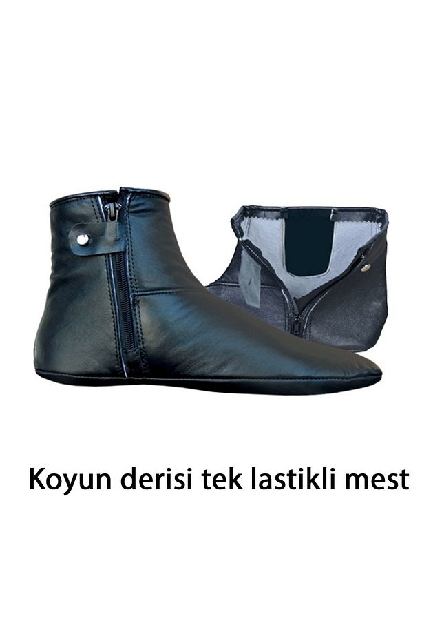 koyun derisi tek tarafı lastikli mest tek lastikli mest deri mes - 1