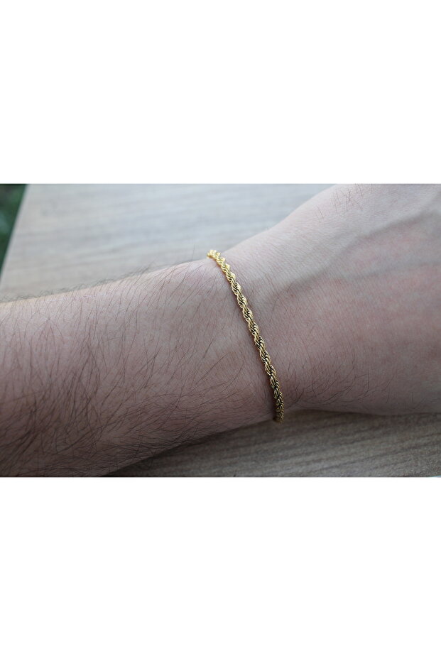 Steel Twist Men's Bracelet Unisex Bracelet 16Cm+7Cm Extension
