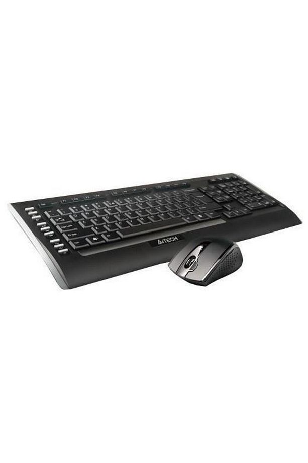 9300f Kablosuz Q Trk V-track Mouse Siyah Multimedya Klavye - Mouse Set - 1