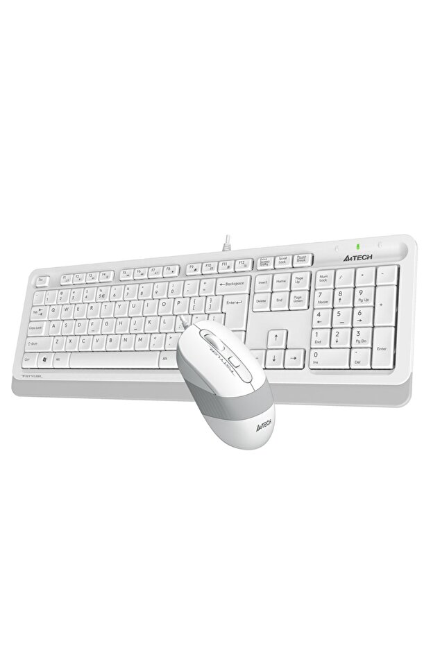 F1010 USB Q Trk Optic Mouse Beyaz/Gri Standart Klavye - Mouse Set - 3