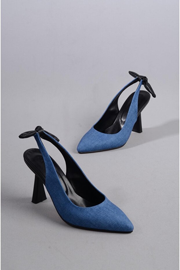 SELECT 711 STILETTO HEEL SHOES (9 cm) DENIM NAVY