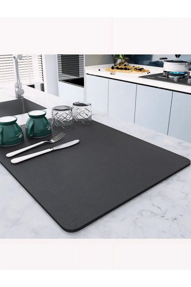 Non-Slip Base Multi-Purpose Water Absorbing Magic Countertop Dishwashing Drying Mat