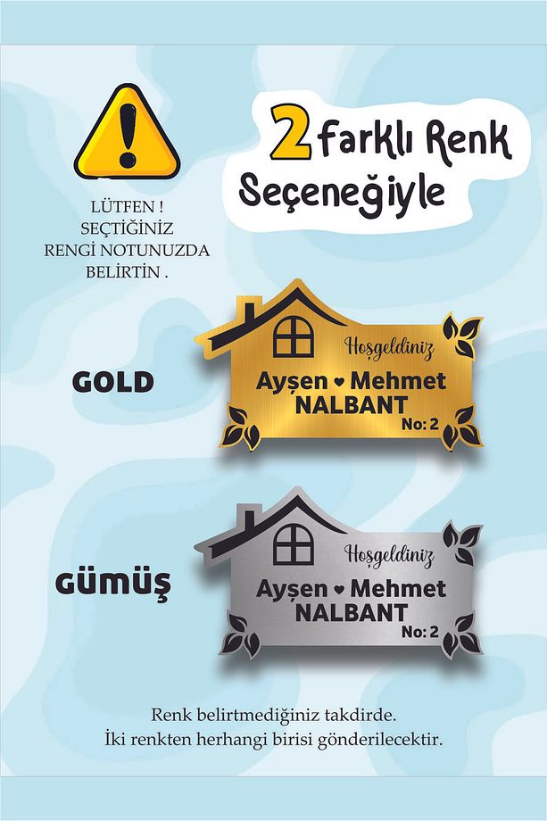 Plexi Kapı Isimliği, Gold & Gümüş Kapı Numarası, Posta Kutusu Isimliği - 4