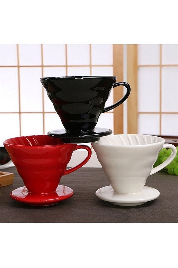 Kahve Demleme Seti V60 Dripper 600ml Seramik Fincan Kahve Demleme Ibriği - 6