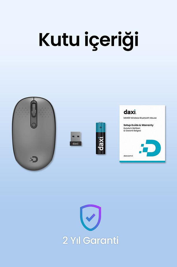 MX400 Prime Pro Sessiz Kablosuz Mouse Bluetooth ve 2.4GHz Wireless Bağlantı - Ayarlanabilir DPI - 6