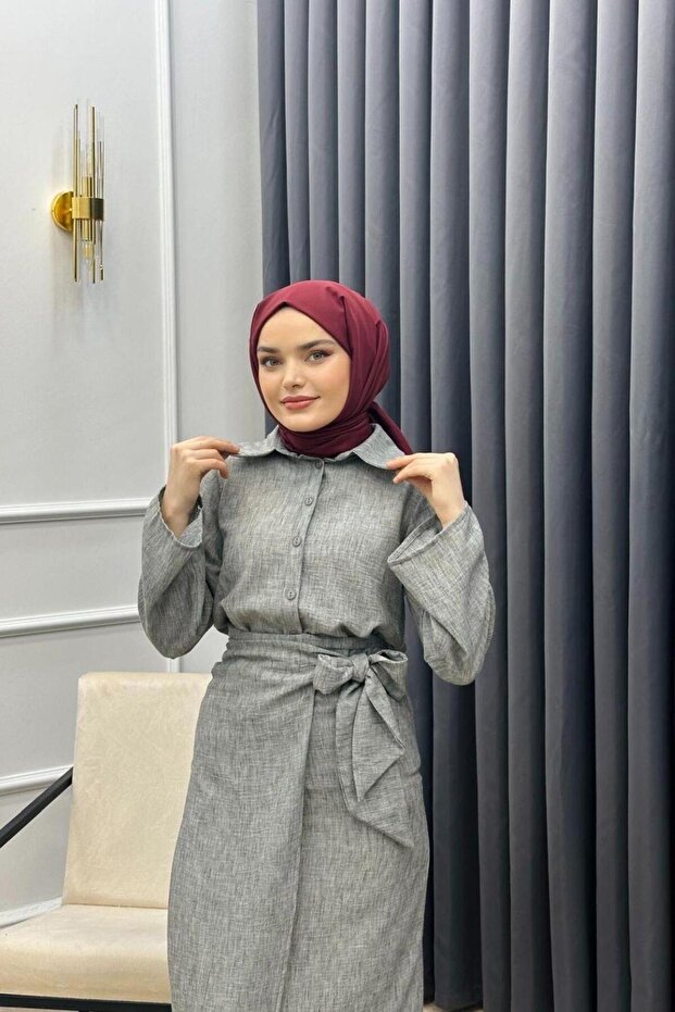 طقم بدلة رمادي - 2