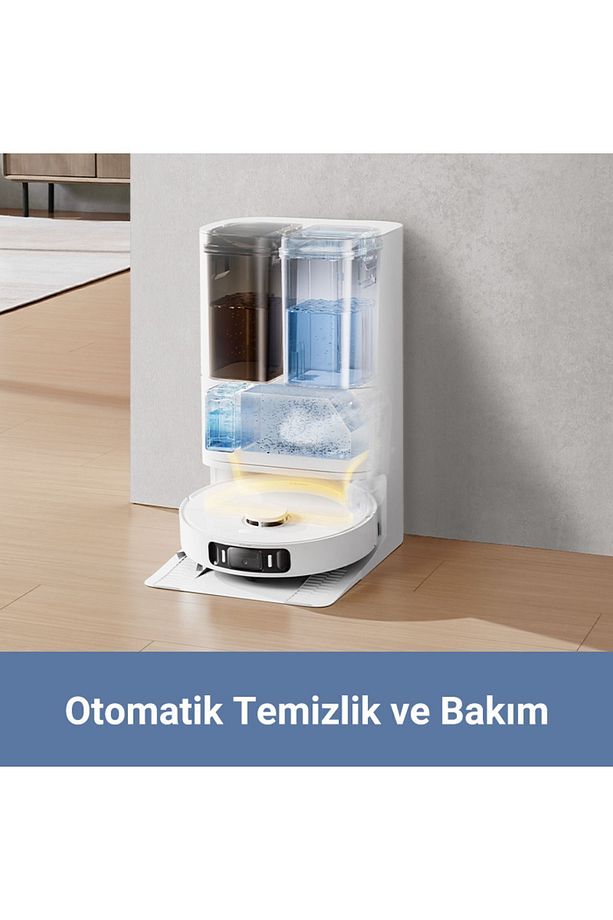 Mova S20 Ultra Robot Süpürge, 8.300pa Güçlü Emiş, 60°c Sıcak Su Ile Kendi Kendini Temizleyen Paspas - 8