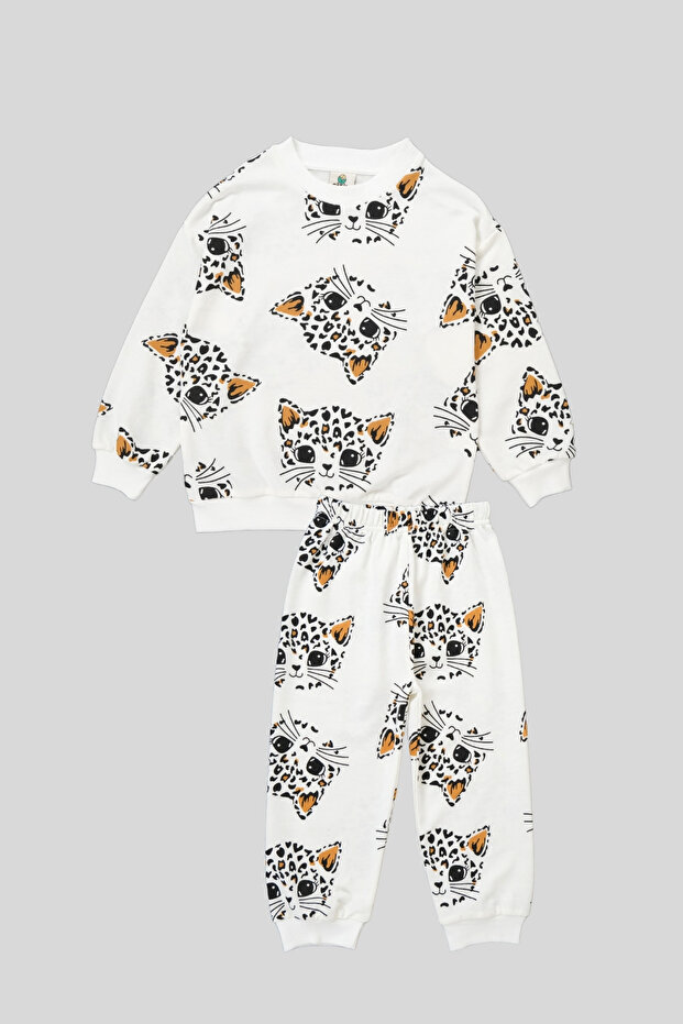 Cat Printed Sweatshirt SET 2-5 YEARS OLD