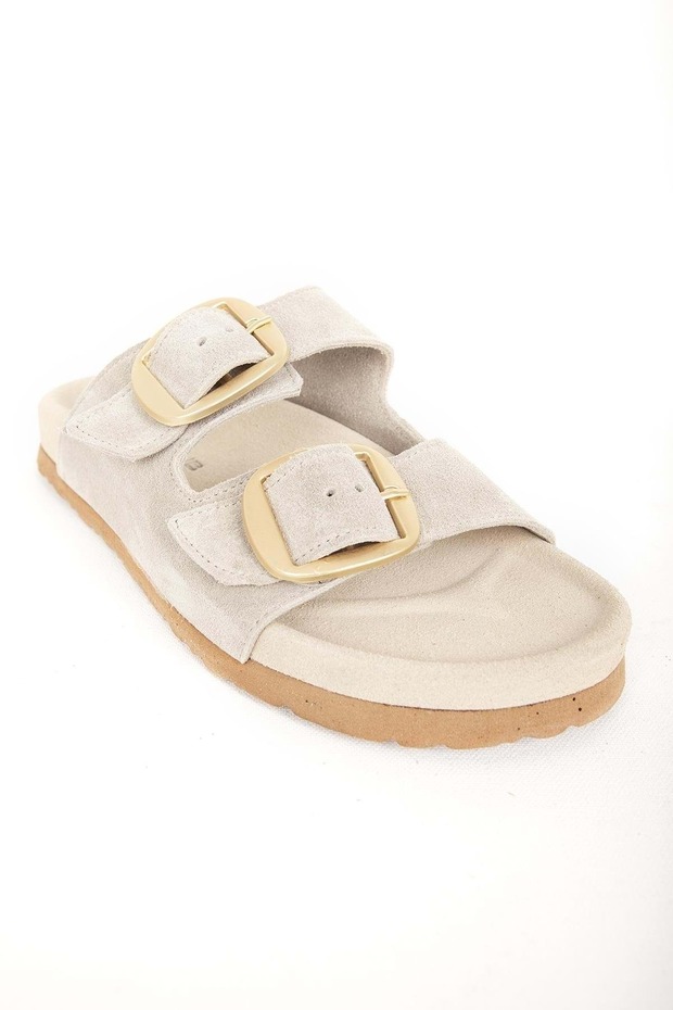 7543 Kadın Deri Terlik - 6