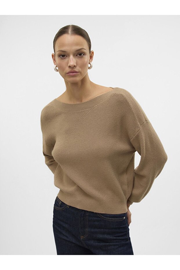 Strickpullover U-Boot-Ausschnitt - 5