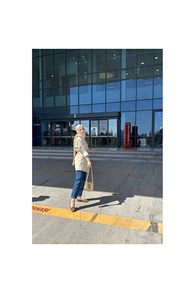 Keten Blazer Ceket - 4