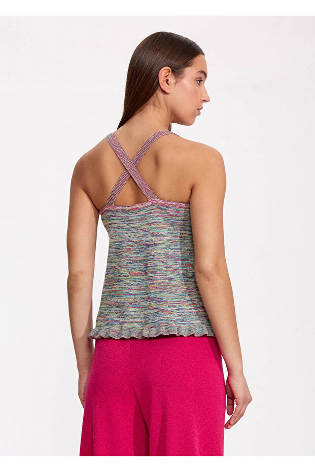 Çapraz Askılı Triko Üst - 5