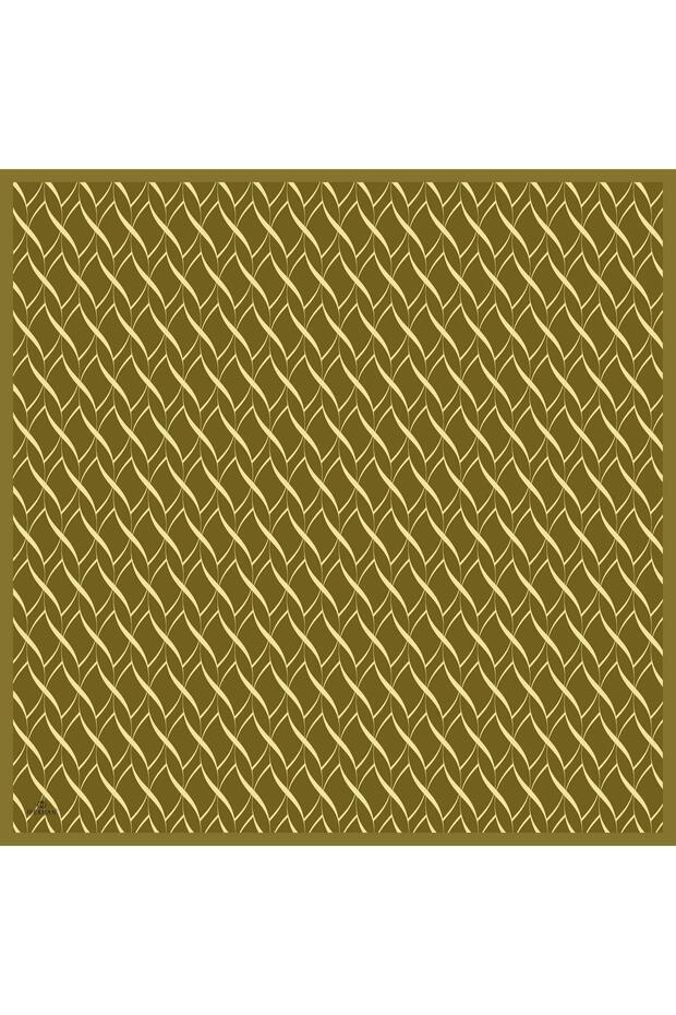 Evoline Pattern Moale Eșarfă Kaki Green 1168-04 - 4