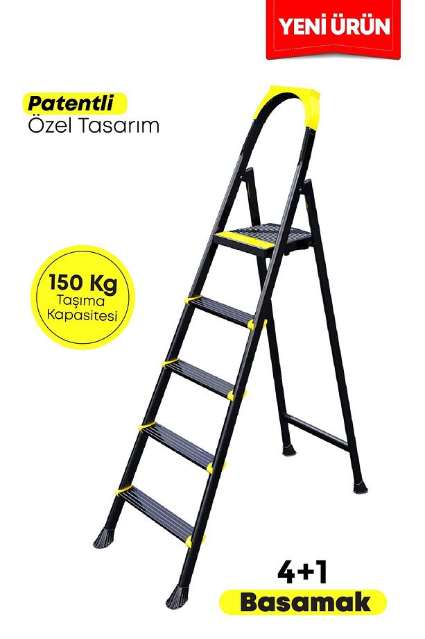 Leo 4+1 Basamaklı Metal Merdiven, leo2 - 3