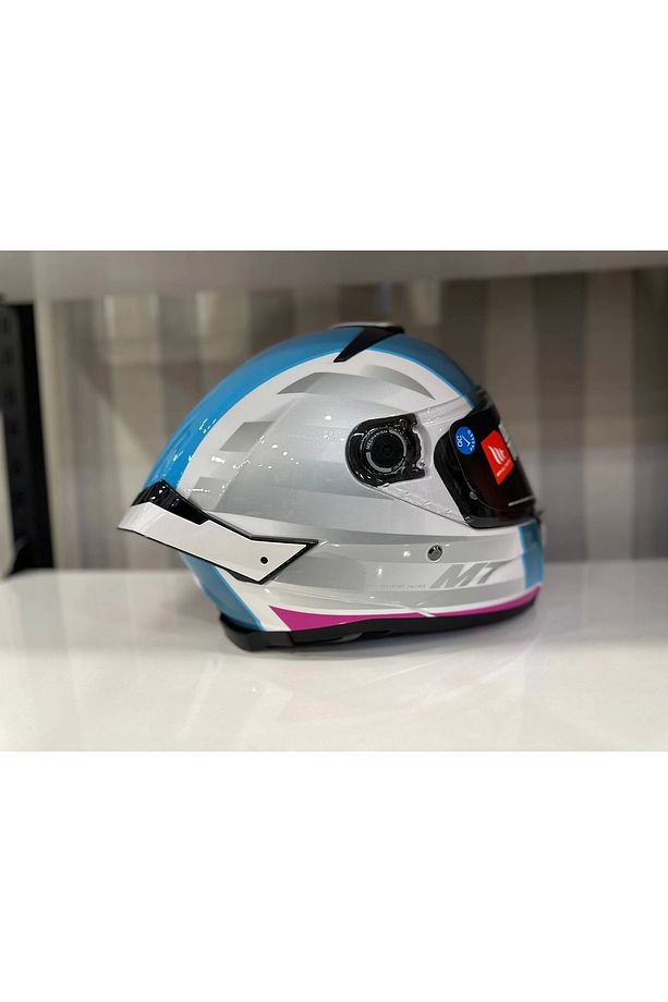KASK MT THUNDER 4 SV TEARS C8 PARLAK İNCİ BEYAZ/PEMBE - 2