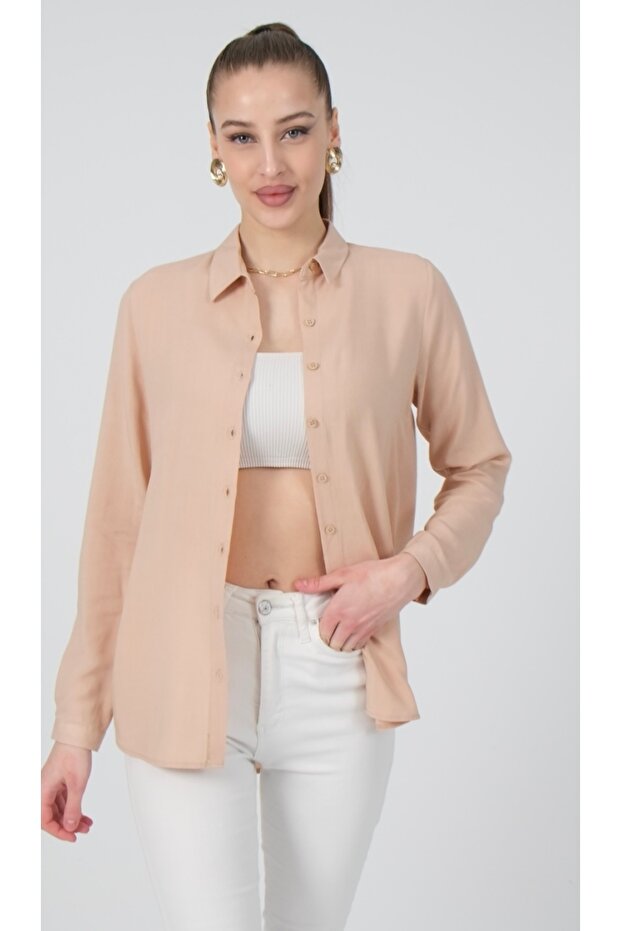 Basic Viskon Gömlek - 1