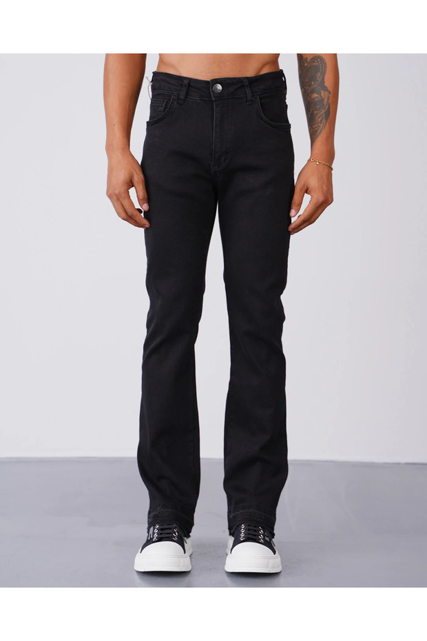 Regular Fit Flare Zipped Jean - 1