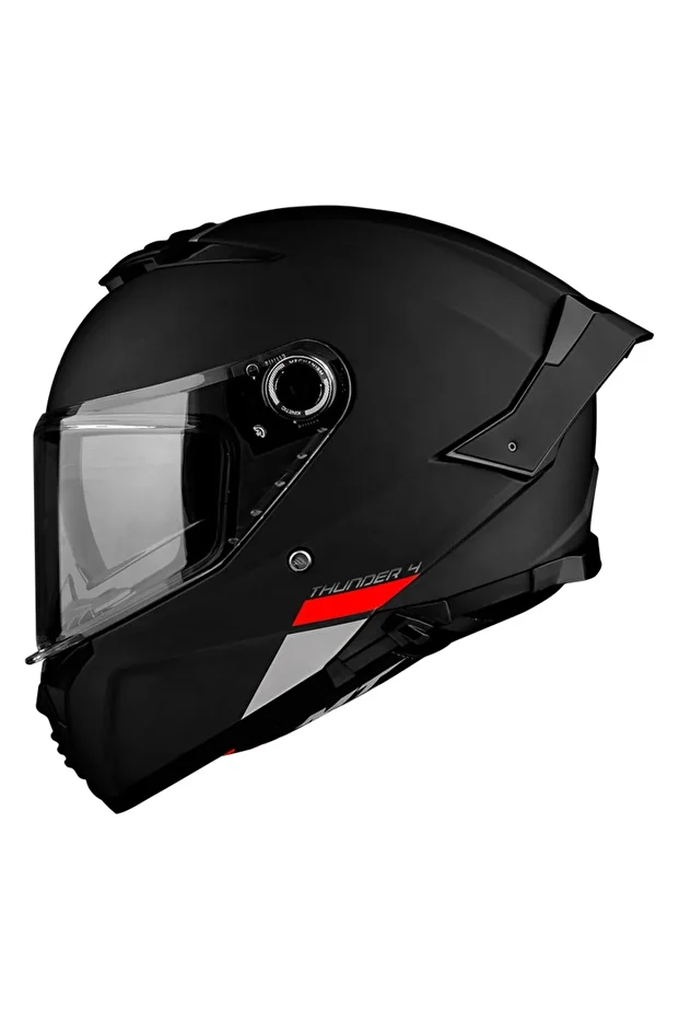 Kask Thunder 4 Sv Solıd A1 Matt Black Şeffaf Vizör - 2
