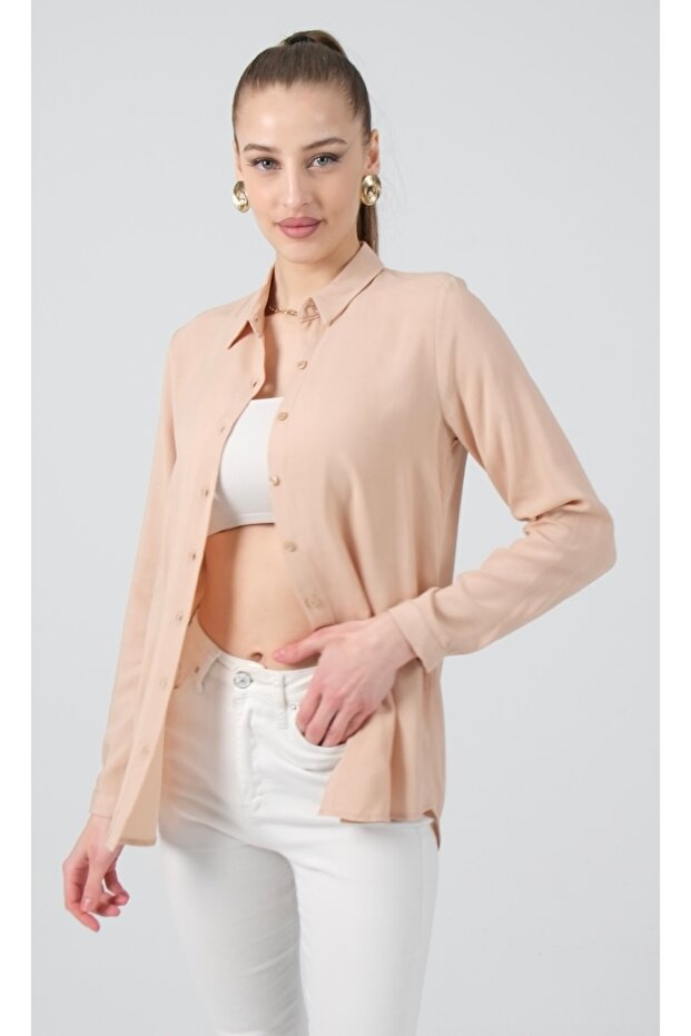 Basic Viskon Gömlek - 4