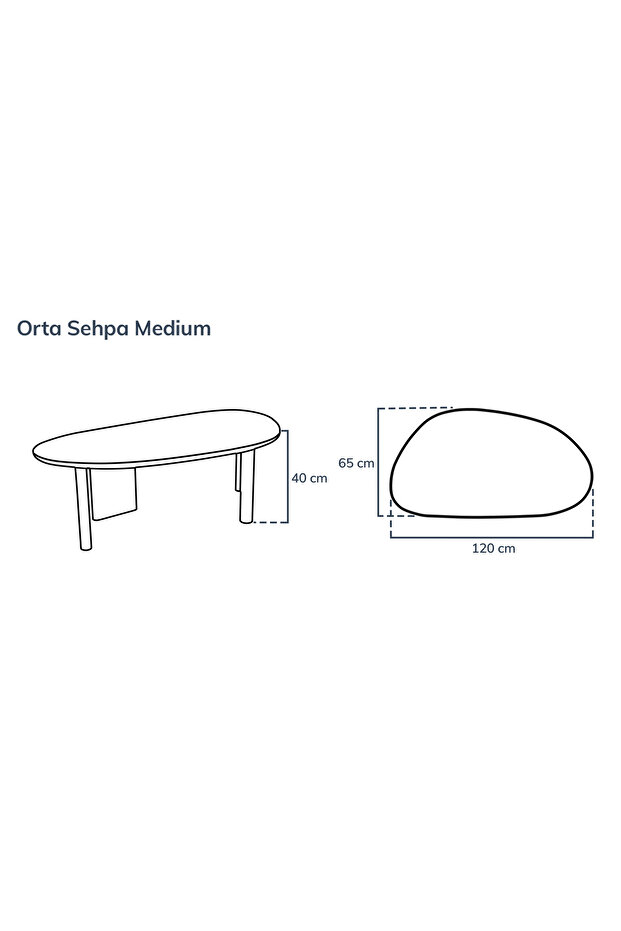 Mandel Masif Meşe Orta Sehpa Medium - 8