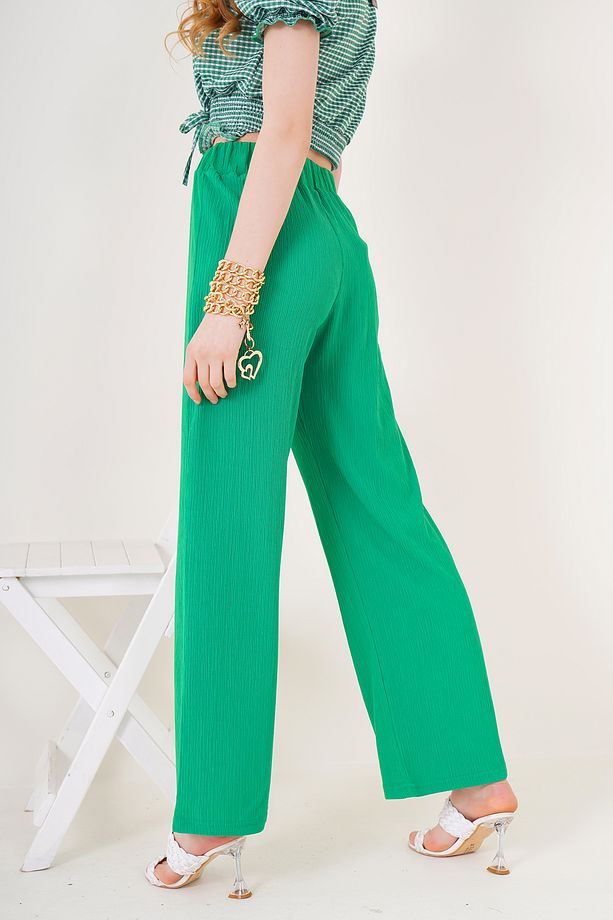 6543 Örme Pantolon - Yeşil - 5