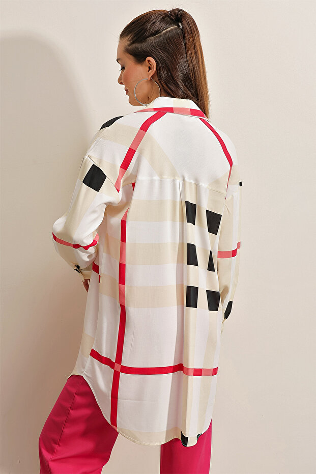 5599 Patterned Tunic - Red - 4