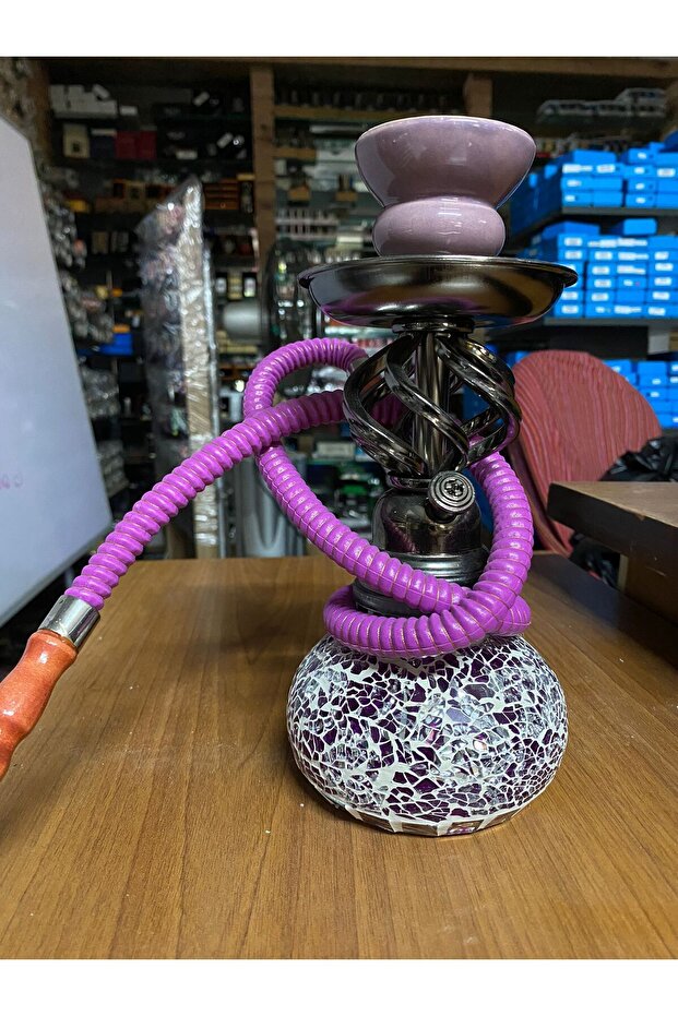 Mor Küçük Boy Nargile Seti - 1