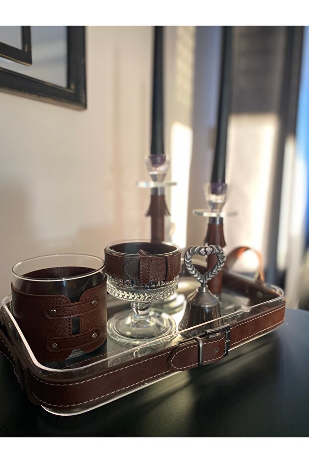 Deri küçük boy mumluk - 7