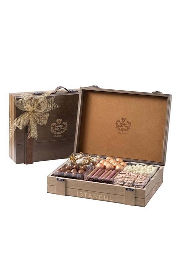 Hediyelik Set - Ahşap Bavul Kutu - 1