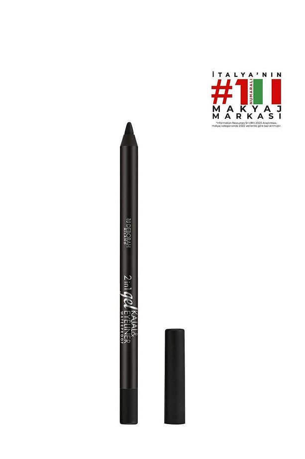 2in1 Gel Kajal & Eyeliner Pencil Göz Kalemi 01 Siyah - 2