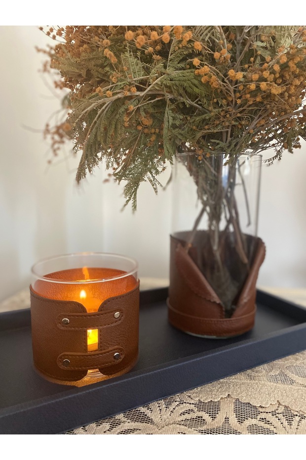 Deri küçük boy mumluk - 1